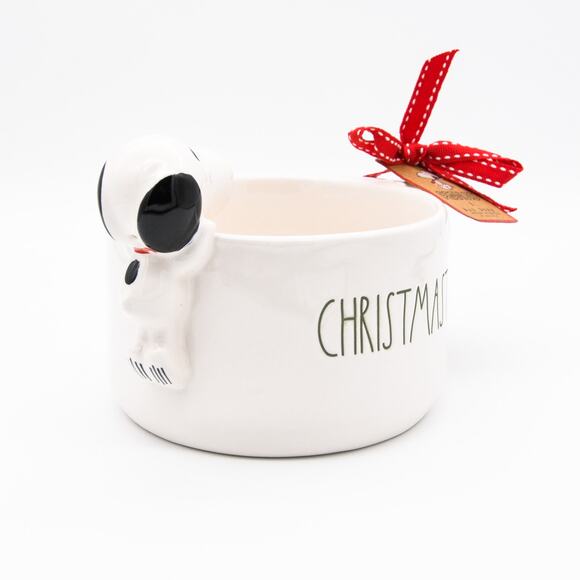 Rae Dunn x Peanuts Soup Mug, Snoopy Figurine CHRISTMASTIME Soup Bowl Gift - Picture 6 of 13
